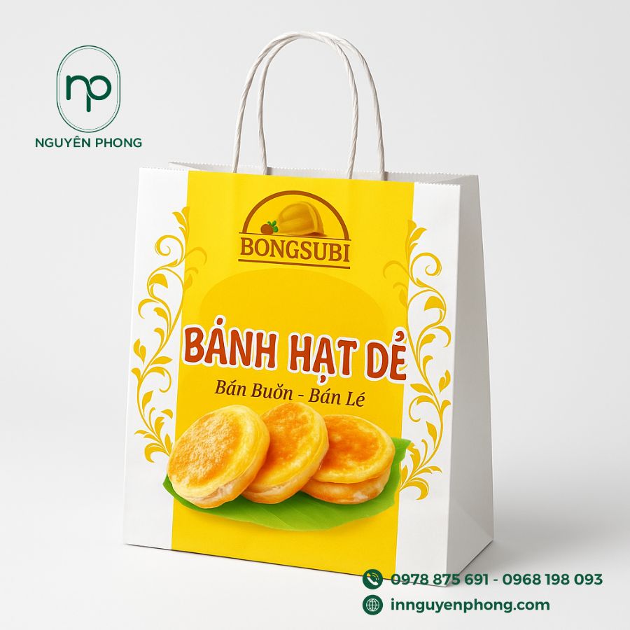 In Túi Giấy Đựng Bánh Hạt Dẻ